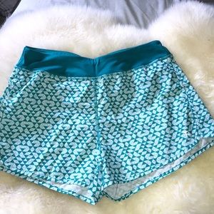 Teal patterned Danskin gym shorts